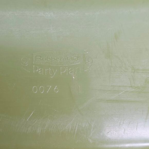 Vintage Rubbermaid Plastic Party Plan 0076 Avocado Green Plate /Dish Holder - Picture 6 of 10